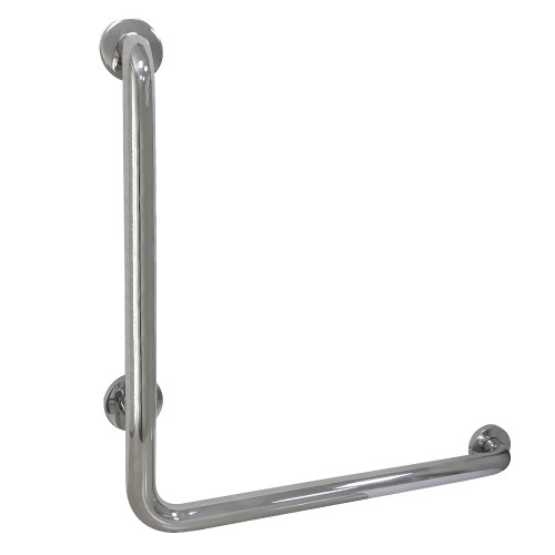 Kingston Brass GBL1224CSR1 24"x 24" L-Shaped Grab Bar - Right Hand, Mirror