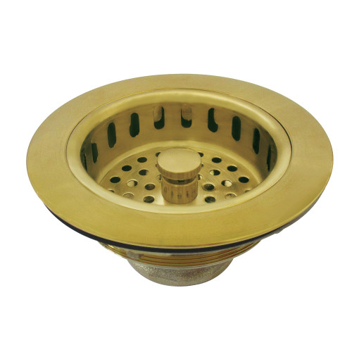 Kingston Brass KBS1007 Kitchen Sink Basket Strainer, Brushed Brass