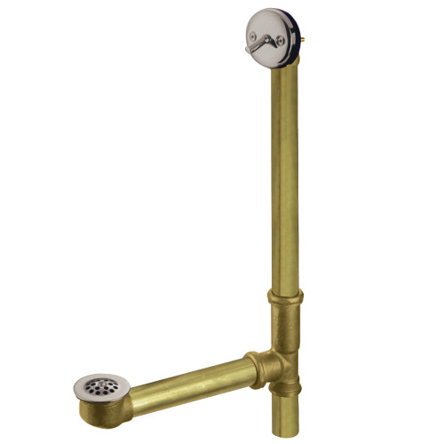 Kingston Brass DTL1208 20-Inch Trip Lever Waste and Overflow with Grid, Brushed Nickel