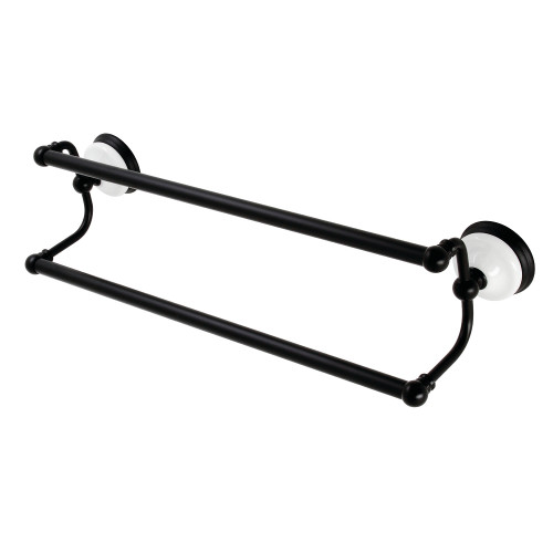 Kingston Brass BA11318MB Vintage 18 Inch Dual Towel Bar, Matte Black