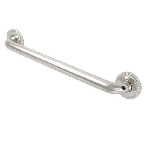 Kingston Brass DR814186 Laurel 18-Inch X 1-1/4-Inch OD Decorative Grab Bar, Polished Nickel