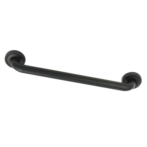 Kingston Brass DR814180 Laurel 18-Inch X 1-1/4-Inch OD Decorative Grab Bar, Matte Black