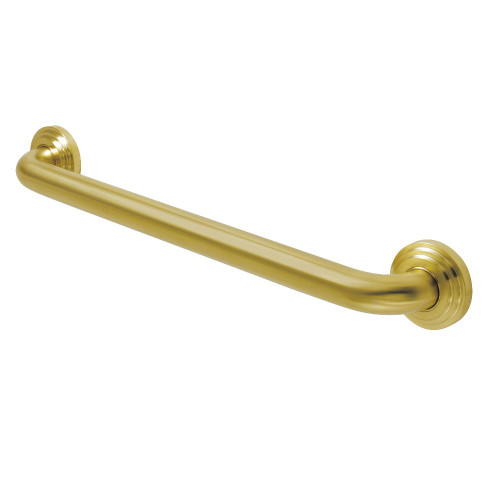 Kingston Brass DR214187 Milano 18-Inch X 1-1/4-Inch OD Decorative Grab Bar, Brushed Brass