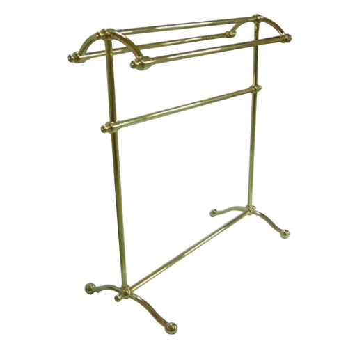 Kingston Brass CC2292 Vintage 30-Inch Freestanding Towel Rack, Polished Brass