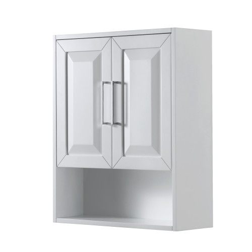 Wyndham WCV2525WCWH Daria 24 inch Wall-Mounted Storage Cabinet in White