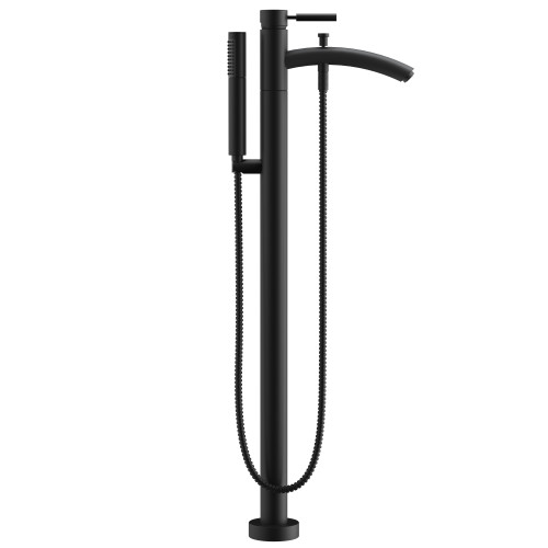 Wyndham WCAT102340P11BK Taron Modern-Style Floor Standing Tub Filler Faucet in Matte Black
