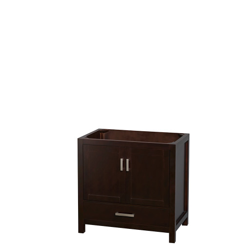Wyndham WCS141436SESCXSXXMXX Sheffield 36 Inch Single Bathroom Vanity in Espresso, No Countertop, No Sink, and No Mirror