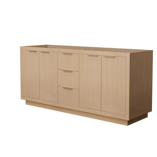 Wyndham WCF282872DLSCXSXXMXX Maroni 72 Inch Double Bathroom Vanity in Light Straw, No Countertop, No Sink