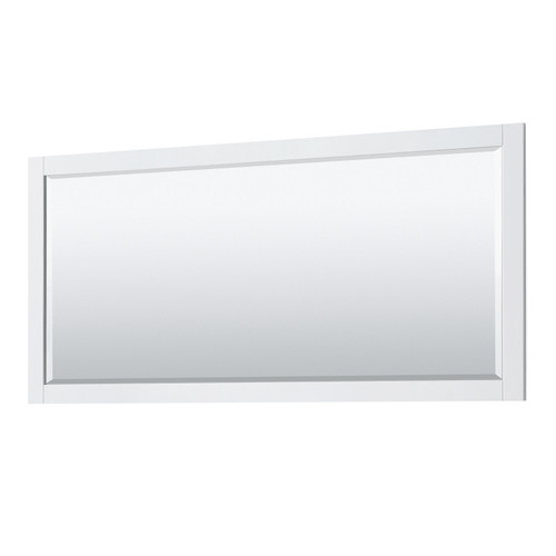 Wyndham WCV232380DWGC2UNSM70 Avery 80 Inch Double Bathroom Vanity in White, Light-Vein Carrara Cultured Marble Countertop, Undermount Square Sinks, 70 Inch Mirror, Brushed Gold Trim