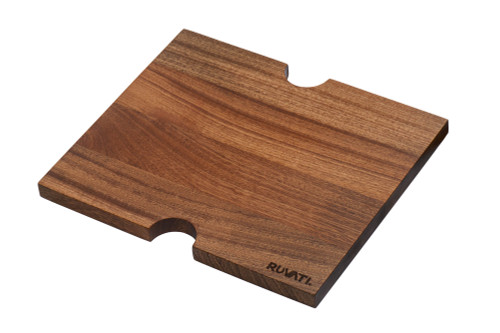Ruvati 13 x 11 inch Solid Wood Cutting Board Sink Cover for RVH8215 and RVQ5215 workstation sinks - RVA1215