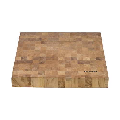 Ruvati 17 x 16 x 2 inch thick End-Grain American Maple Butcher Block Solid Wood Large Cutting Board - RVA2445MPL Ruvati 17 x 16 x 2 inch thick End-Grain American Maple Butcher Block Solid Wood Large Cutting Board - RVA2445MPL