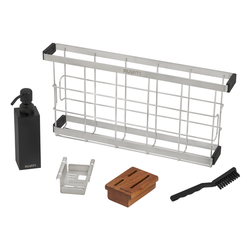 Ruvati Multi-function Workstation Organizer and Cutting Board Caddy with Soap Dispenser and Knife Block - RVA1580