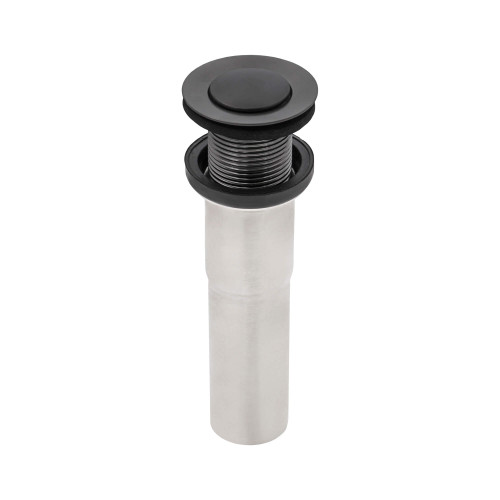 Ruvati Push Pop-up Drain for Bathroom Sinks without Overflow - Gunmetal Black Stainless Steel - RVA5103BL