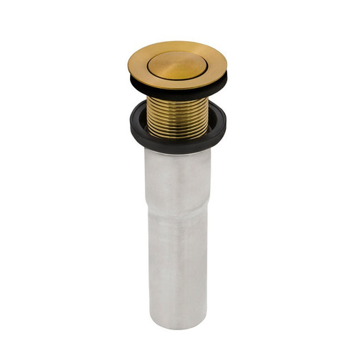 Ruvati Push Pop-up Drain for Bathroom Sinks without Overflow - Satin Brass Matte Gold - RVA5103GG