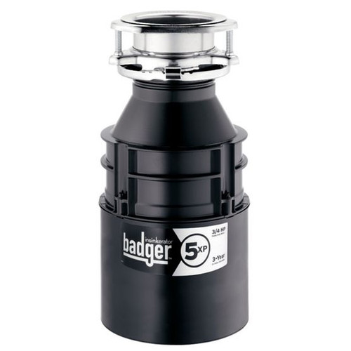 Insinkerator Badger 5XP Garbage Disposal, 3/4 HP with Power Cord - 79326A-ISE