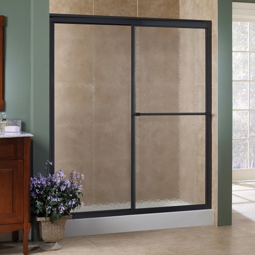 Foremost TDSS5666-OB-OR Tides Framed Sliding Shower Tub Door 56" W x 66" H with Obscure Glass - Oil Rubbed Bronze