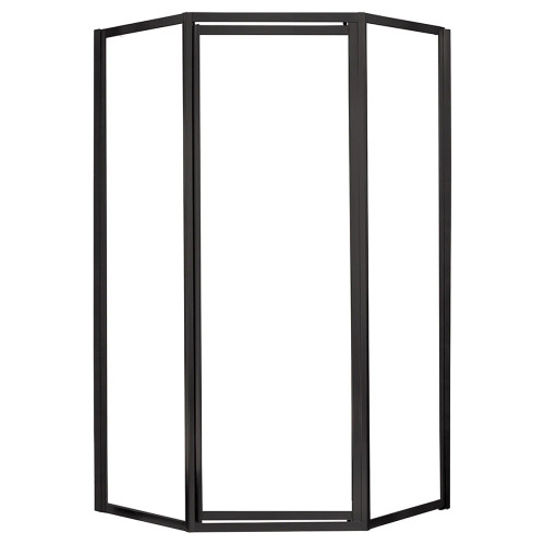 Craft + Main TDNA0470-CL-OR Tides Framed Neo Angle Shower Door with 24" W x 70" H with Clear Glass - Oil Rubbed Bronze Trim