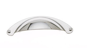 JVJ Chrome Zinc 3" C/C Cup Door Pull - 88426