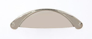 JVJ Polished Nickel Zinc 3" C/C Cup Door Pull - 88416