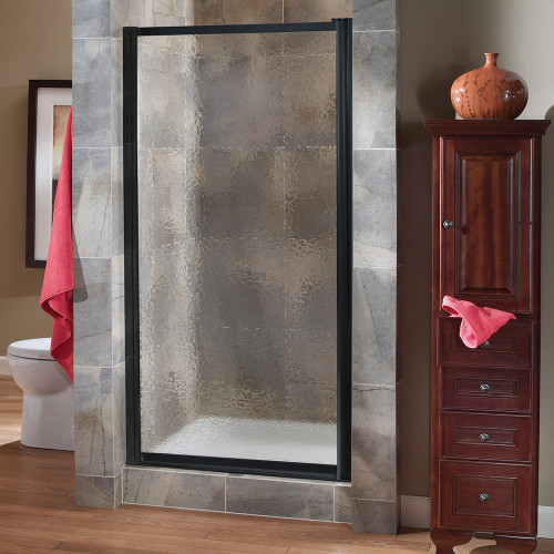 Foremost TDSW9999-OB-OR Tides Custom Framed Pivot Swing Shower Door 35" W x 78" H with Obscure Glass - Oil Rubbed Bronze