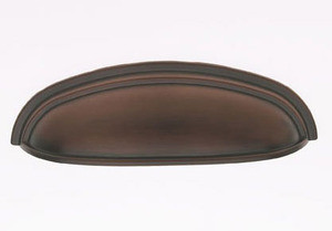 JVJ Old World Bronze Heavy Zinc 4" C/C Cup Door Pull - 85312