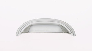 JVJ Chrome Heavy Zinc 3" C/C Cup Door Pull - 85226