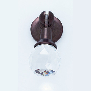 JVJ Old World Bronze 31% Leaded Crystal Old European Cut Pendant Door Pull - 51812