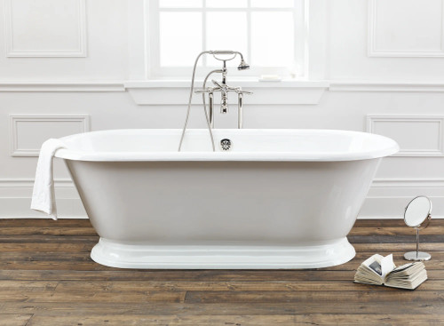 Cheviot SANDRINGHAM Cast Iron Free-Standing Bathtub with Faucet Holes - 70.125" x 31.5" x 23" - Custom Color of Choice - 2162-WC-7