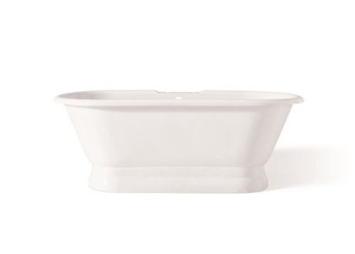 Cheviot REGAL Cast Iron Free-Standing Bathtub with Pedestal Base and Faucet Holes - 70" x 32" x 26" - 2164-WW-7