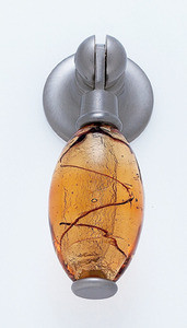 JVJ Satin Nickel 30 mm (1 3/16") Pendant Drop Door Pull - Gold With Brown Stripes - 48346