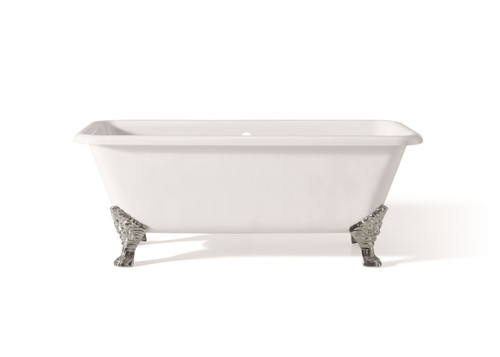 Cheviot SPENCER Cast Iron Bathtub - 66.875x31.875x27 w/ Chrome Feet - 2173-WW-CH