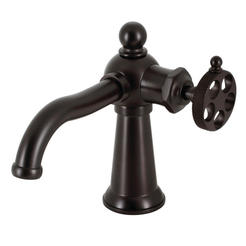 Kingston Brass KS3545RKX Webb Single-Handle Bathroom Faucet with Push Pop-Up, Oil Rubbed Bronze