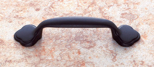 JVJ Matte Black Finish 3" C/C Footed Door Pull 4 3/4" OA - 44914