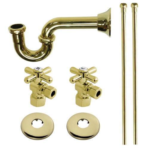 Kingston Brass KPK102P Trimscape Traditional Plumbing Sink Trim Kit with P-Trap, Polished Brass