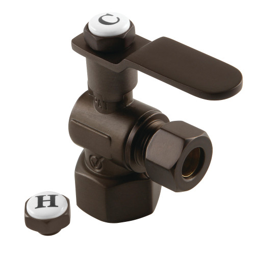 Kingston Brass CA4310ORB Whitaker 1/2" FIP x 3/8" O.D. Comp Angle Stop Valve, Oil Rubbed Bronze
