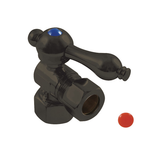 Kingston Brass CC44405 1/2" IPS X 1/2" OD Angle Stop Valve, Oil Rubbed Bronze