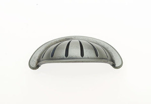 JVJ 42413 Aged Nickel Finish 3" C/C Scalloped Cup Door Pull
