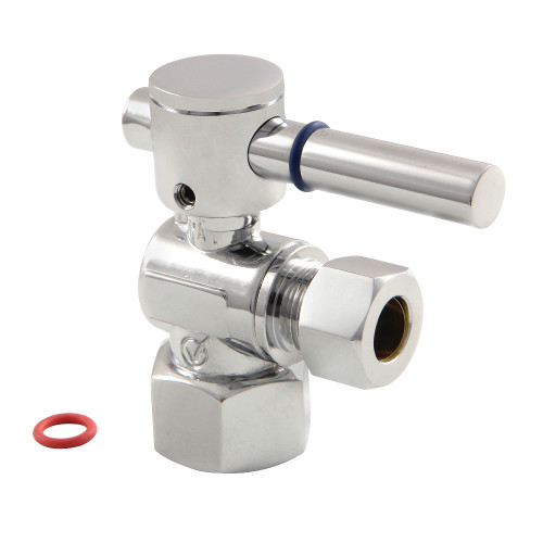 Kingston Brass CC43101DL Quarter Turn Valve (1/2" FIP X 3/8" O.D. Compression), Polished Chrome