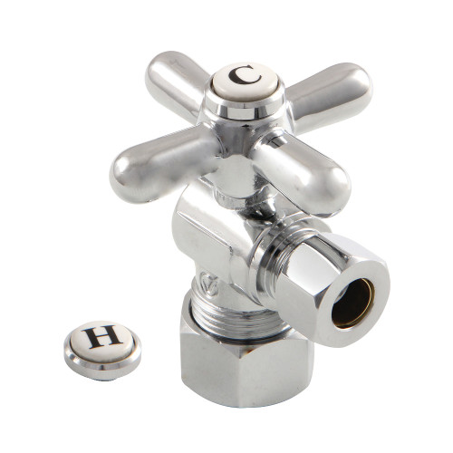 Kingston Brass CC53301X 5/8" X 3/8" OD Comp Angle Stop Valve, Polished Chrome