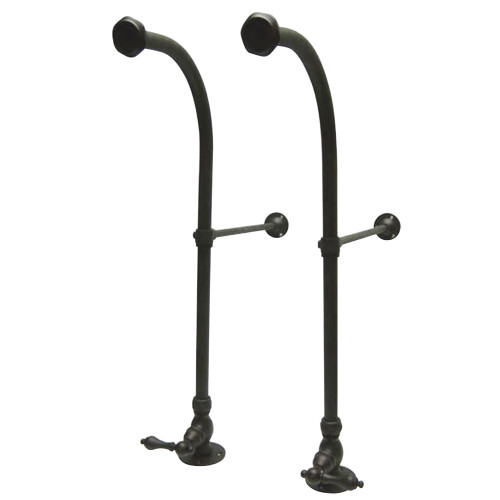 Kingston Brass CC455ML Rigid Freestanding Tub Supplies with Stops, Oil Rubbed Bronze
