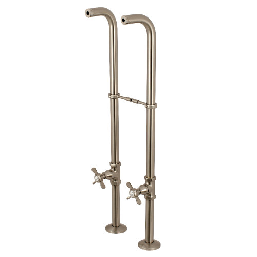 Kingston Brass CC266S8BEX Freestanding Supply Line Package, Brushed Nickel