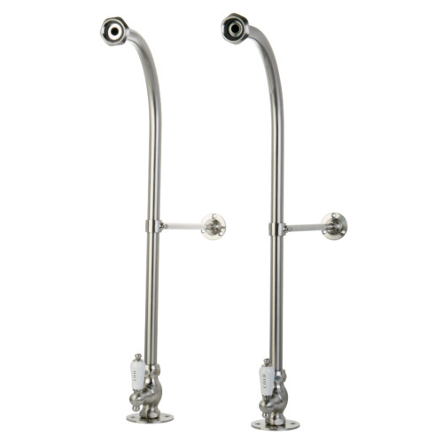 Kingston Brass CC458HCL Rigid Freestand Supplies with Stops, Brushed Nickel