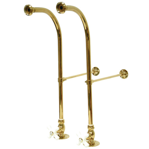 Kingston Brass CC452CX Rigid Freestand Supplies with Stops, Polished Brass