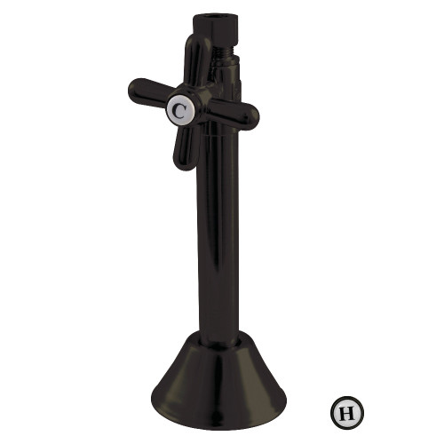 Kingston Brass  CC83255X 1/2" Sweat x 3/8" OD Comp Straight Shut-Off Valve with 5" Extension, Oil Rubbed Bronze