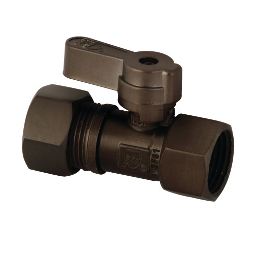 Kingston Brass KF4515ORB 1/2" IPS X 5/8" OD Comp Straight Stop Valve, Oil Rubbed Bronze