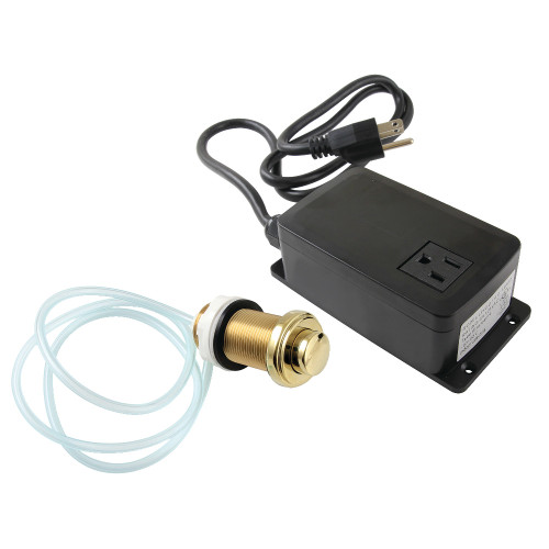 Kingston Brass KASK212 Trimscape Single Outlet Garbage Disposal Air Switch Kit, Polished Brass