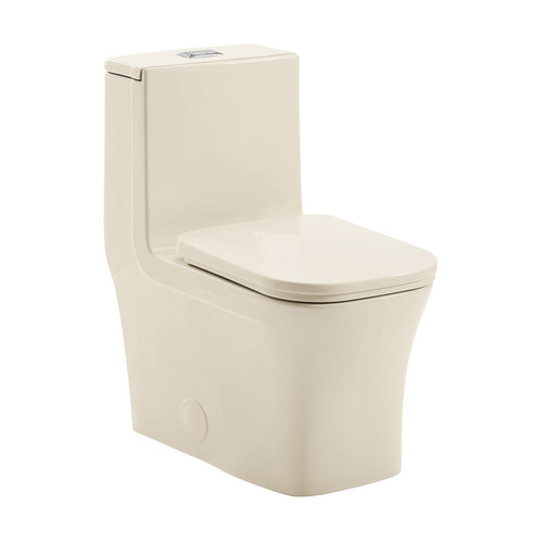 Swiss Madison SM-1T106BQ Concorde One-Piece Square Toilet Dual-Flush 1.1/1.6 gpf in Bisque