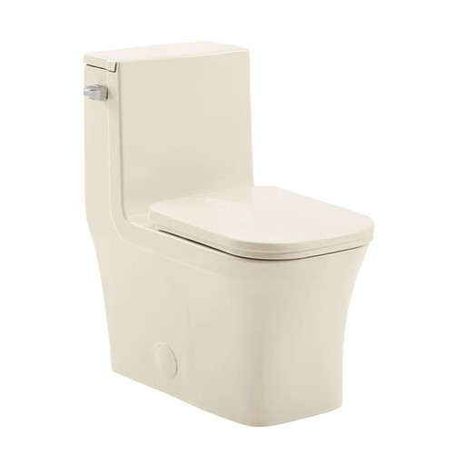 Swiss Madison SM-1T107BQ Concorde One-Piece Square Toilet Side Flush 1.28 gpf in Bisque