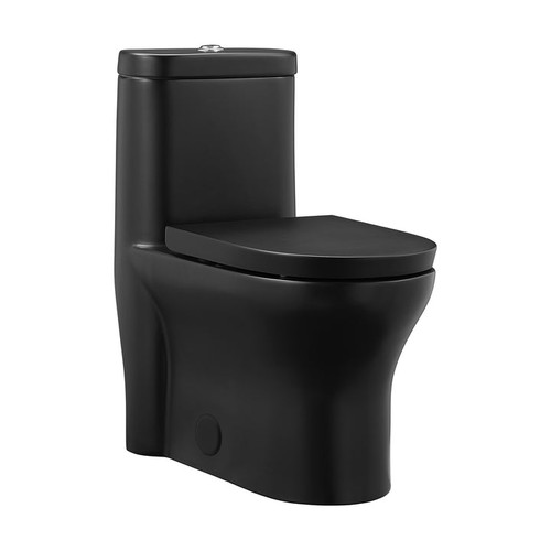 Swiss Madison SM-1T108MB Monaco One-Piece Elongated Toilet Dual-Flush 1.1/1.6 gpf - Matte Black