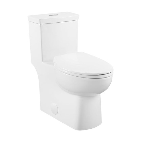 Swiss Madison SM-1T117 Classé One-Piece Elongated Toilet Dual-Flush 1.1/1.6 gpf - Glossy White